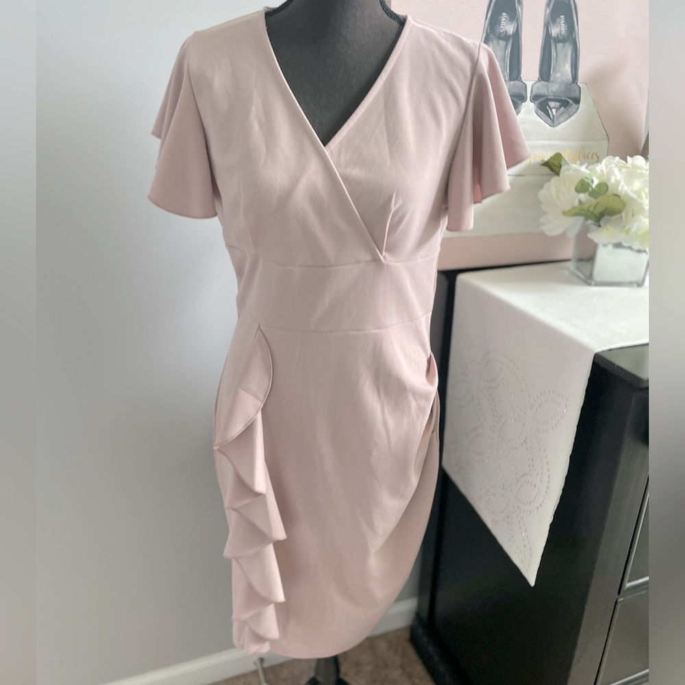 Blush Pink Ruffle Dress NWOT